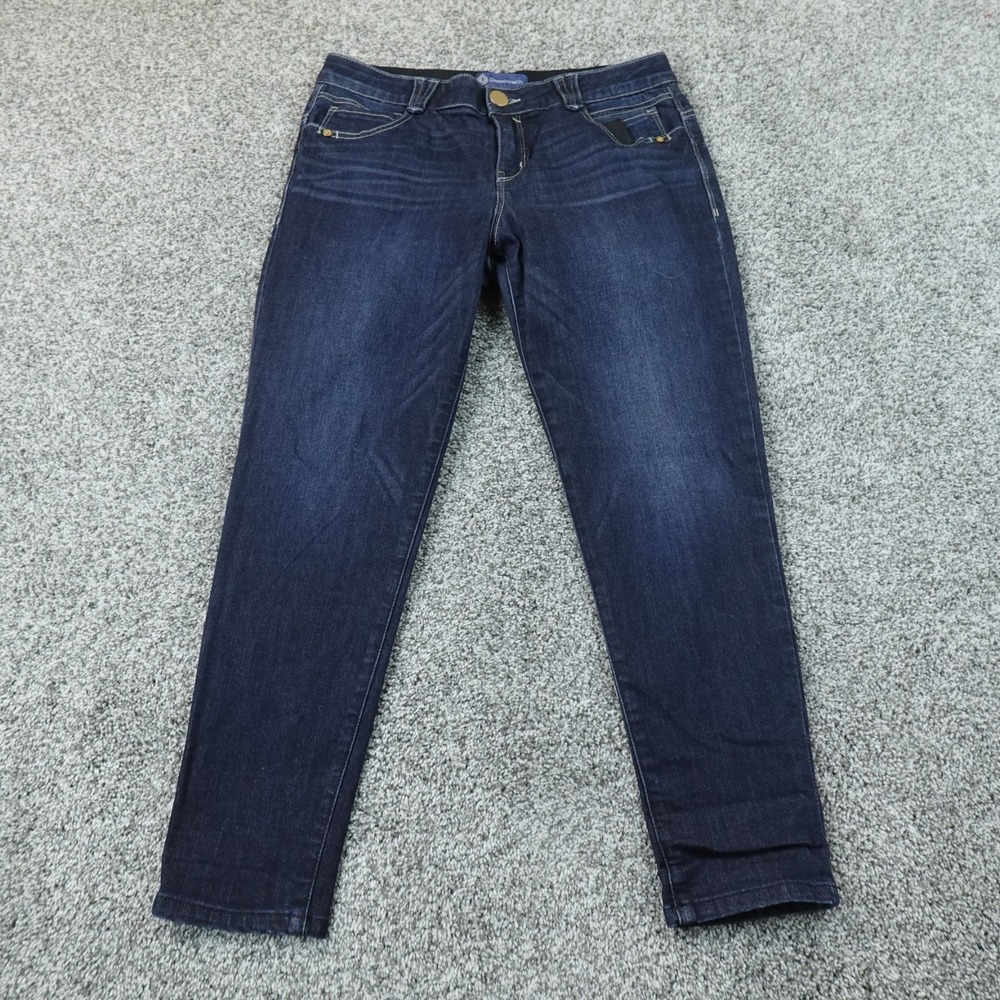 Democracy Jeans Womens 10 Dark Blue Denim Pants Ab Solution Skinny Stretch Flex